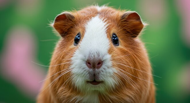 Close up face of guinea pig - Powered by Adobe