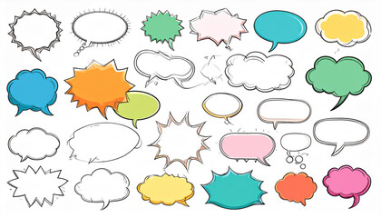Fototapeta premium Vibrant Speech Bubble Mashup