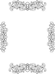 frame with floral ornament