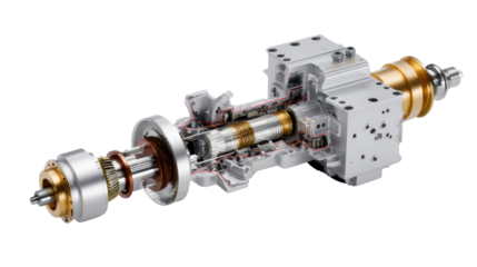 Precision Engineering: A detailed cross-section showcases the intricate workings of a complex machine. Highlighting the synergy of design, functionality, and technical expertise.