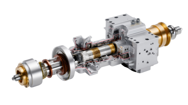 Precision Engineering: A detailed cross-section showcases the intricate workings of a complex machine. Highlighting the synergy of design, functionality, and technical expertise.