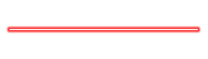 Fototapeta premium Bright glowing red neon line isolated on white background. Simple light stripe design for modern layouts, decoration, and minimal projects. Perfect for abstract, digital, and creative use.