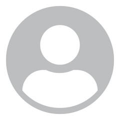 Avatar icon. Default Profile picture of account for website or app. Transparent vector