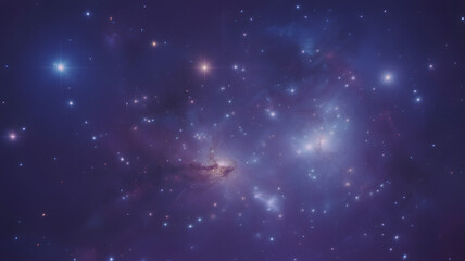 Fototapeta premium Celestial Tapestry: Gaze upon the awe-inspiring expanse of the cosmos, a breathtaking panorama of nebulas, galaxies, and radiant stars.