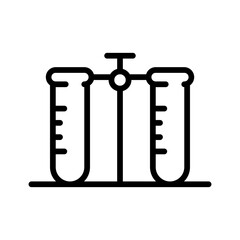 Vector black line icon for Test tube