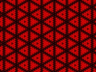 red knitted pattern on black background