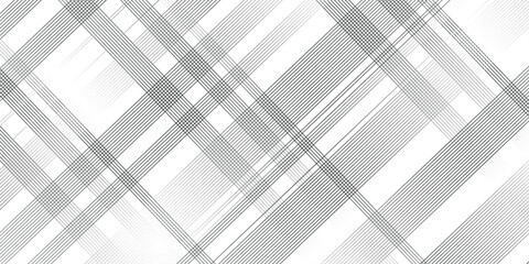 Abstract minimal black and white gradient stripe diagonal curves thin vector abstraction line transparent wavy fabric web geometric pattern technology texture design.	