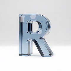 Glass Letter R: Crystal Clear Alphabet