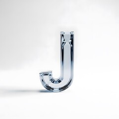 Glass Letter J: Crystalline Alphabet
