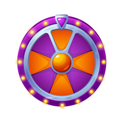 Cartoon Game UI Wheel of Fortune Isolated
