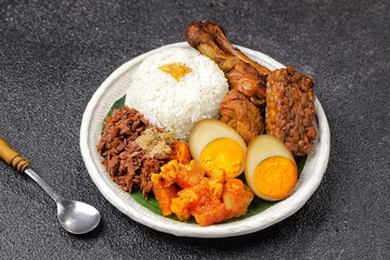 Gudeg is a traditional Javanese dish from Yogyakarta and Central Java, Indonesia.