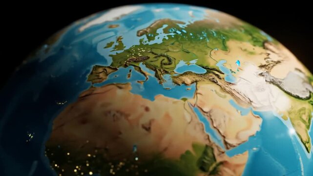 Rotating Earth Globe: Seamless Loop, 4K Ultra HD, Global Connectivity