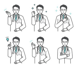 医者のアイコンセット イラスト素材