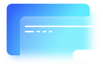 Modern Credit Card Icon For Online Payment With Glassmorphism Style