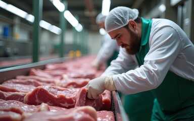 A slaughter house supervisor is assessing quality of fresh meat. High quality