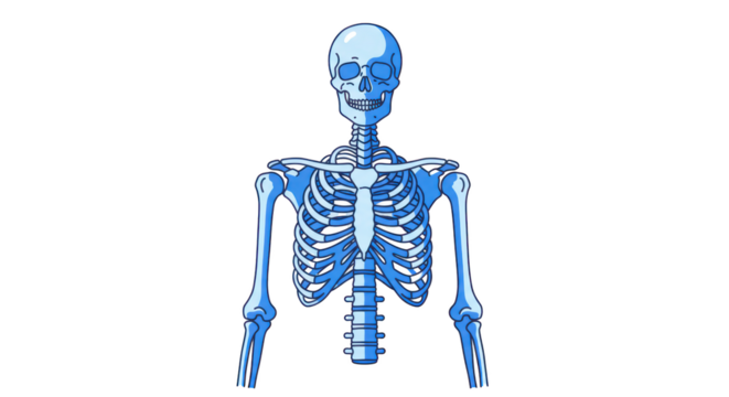 Human Skeleton Illustration Anatomical Chart illustration featuring bones, graphic, diagram, skeleton, educational, medicine concept design for