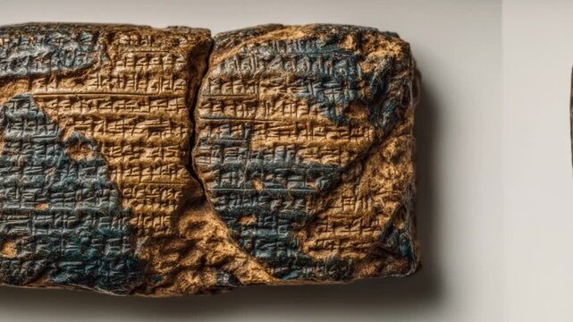 Ancient tablet text detail