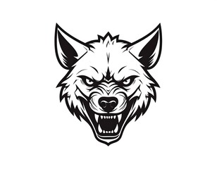 Obraz premium Ferocious Wolf Head Vector Illustration with Intricate Details