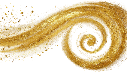 Abstract gold spiral, textured design