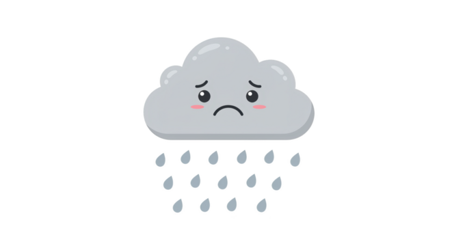 Sad Cloud Raining Tears Illustration illustration featuring stress, sky, tears, abstract, melancholy, water concept design for