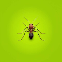 Foto Semut Isolasi dengan Background Hijau