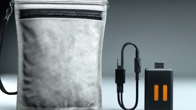 Waterproof carrying pouch and power bank