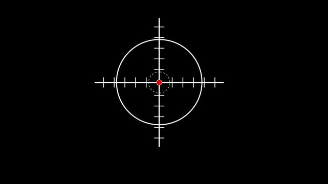 Precision Crosshair Aiming Reticle Target Acquisition Graphic Design Element for Gaming and Technical Visuals Digital Interface H U D U I Concept for Accuracy and Focus