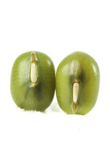 Fresh Organic Green Coffee Beans Split Showing Seeds - Natural Superfood Ingredient