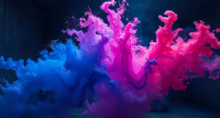 Abstract explosion of vibrant colors on a dark background, perfect for modern digital design and backgrounds.