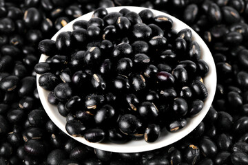 Black Beans in Bowl - Healthy Legume Ingredients for Cooking and Nutrition