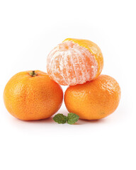 Fresh Seedless Guangxi Oranges Sweet Small Citrus Fruit Direct Supply Isolated White Background