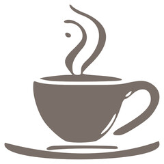 Coffee Shop Logo – Minimal cup silhouette icon with a clean and modern look. Ideal for coffee shops, cafes, packaging, and branding identity with an elegant, simple, and professional design.