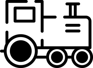 Minimalistic Modern Rounded Outline Train Icon