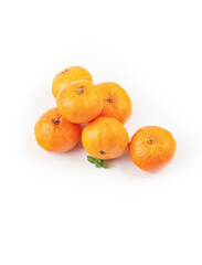Fresh Sihui Honey Tangerines from Guangxi China - Sweet Small Citrus Oranges on White Background