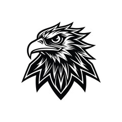 Eagle head silhouette, eagle head logotype