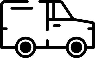 Minimalistic Modern Rounded Outline VAN Icon