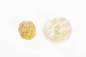 Dried Lotus Root Cross Section Slices Vegetarian Asian Ingredient White Background