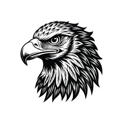 Eagle head silhouette, eagle head logotype