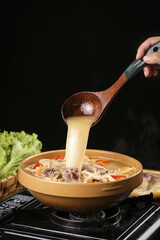 Air-dried Preserved Chicken Hot Pot Hubei Specialty Dish White Cut Traditional Chinese Cuisine