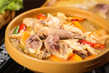 Air-dried Preserved Chicken Hubei Specialty Dish Traditional Chinese Clay Pot Cooking Regional Cuisine