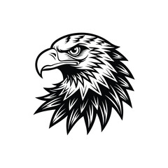 Eagle head silhouette, eagle head logotype