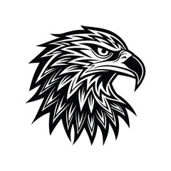 Eagle head silhouette, eagle head logotype