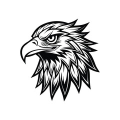 Eagle head silhouette, eagle head logotype