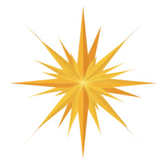Fototapeta premium Radiant Golden Starburst Celestial Design Element