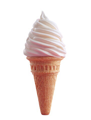 Creamy vanilla ice cream cone