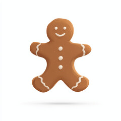 Festive Gingerbread Man Cookie Illustration - Perfect for Holiday Designs