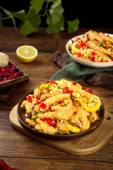 Spicy Braised Chicken Feet with Peppers Asian Cuisine Traditional Recipe Main Dish