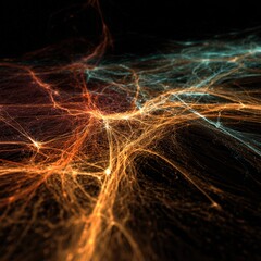 Abstract Light Trails Design with Colorful Streams of Energy Creating Dynamic Patterns and Visual Interest for Backgrounds