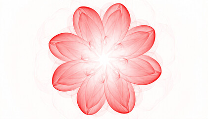 PNG of red smoke forming an abstract flower with smooth petals, perfect for Halloween-themed designs, overlays, and spooky effects