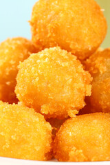 Golden Fried Potato Rounds Crispy Breaded Balls Appetizer Food